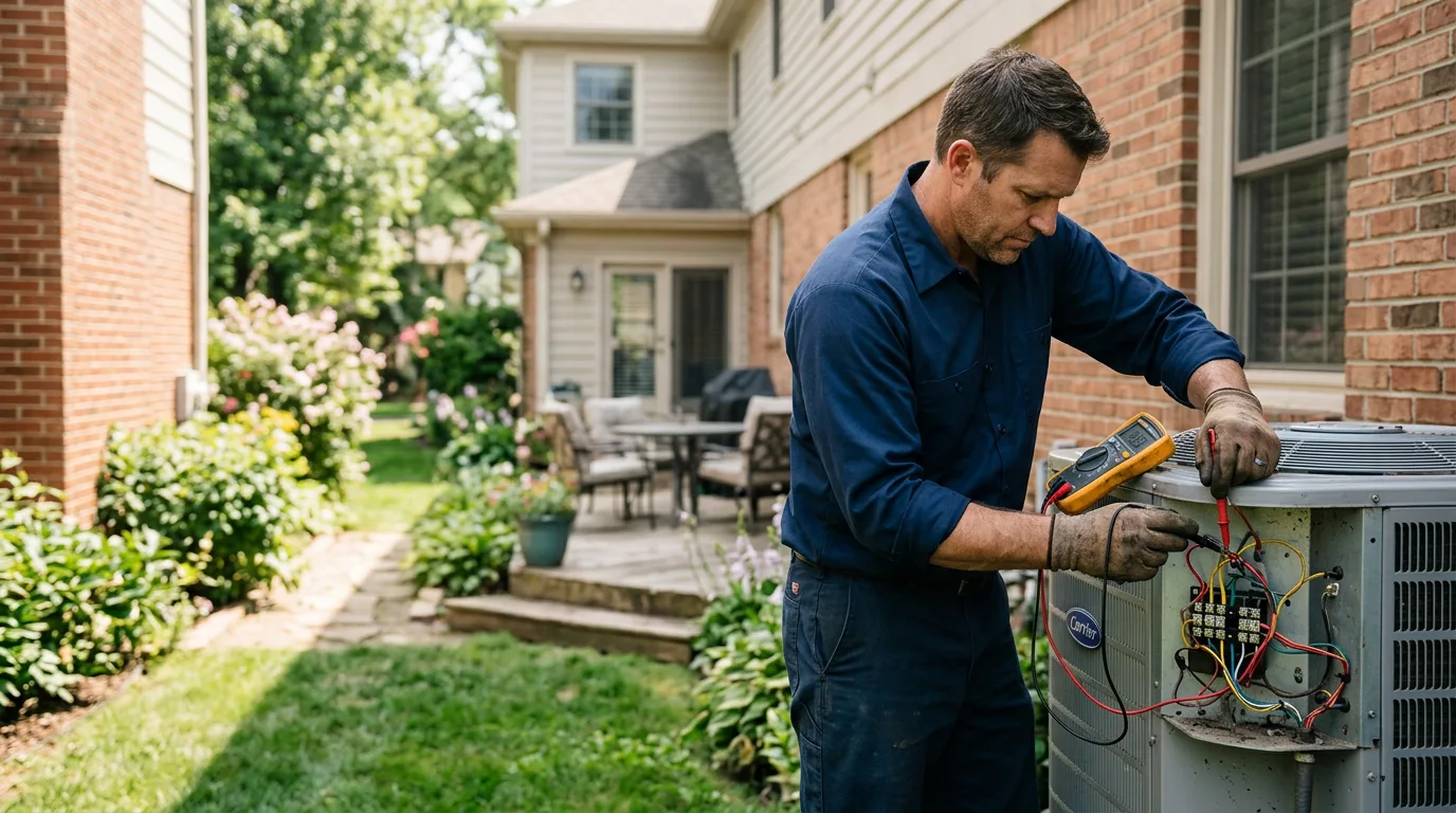 HVAC technician working near Clayton, IL